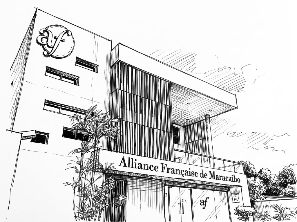 Fachada de la sede de la Alianza Francesa de Maracaibo